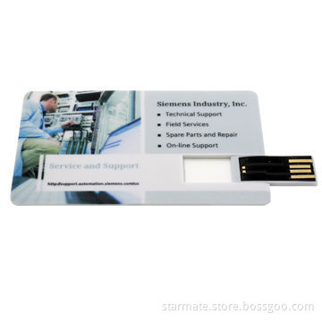 Credit Card-shaped USB Flash Drive with High-printing Quality and 64MB to 16GB Memory Capacity